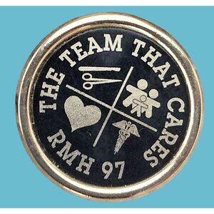 The Team That Cares Lapel Pin RMH 97 Routt Memorial Hospital Steamboat Springs
